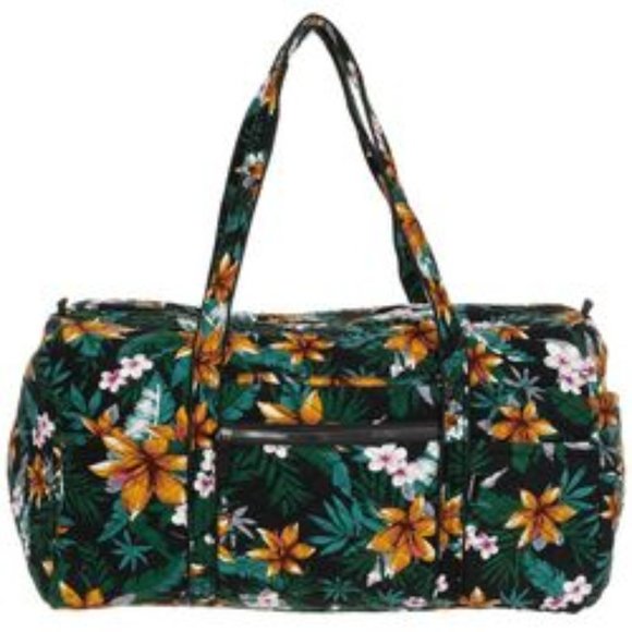 🆕Traveland Quilted tropical Hawaiian floral print Travel Duffle Bag 22"  NWT! - Picture 1 of 10